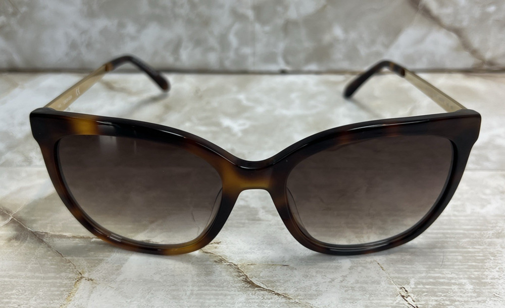 Calvin Klein Sunglasses CK21703S 240 Brown Tortoise Gold Cat Eye Good Lenses
